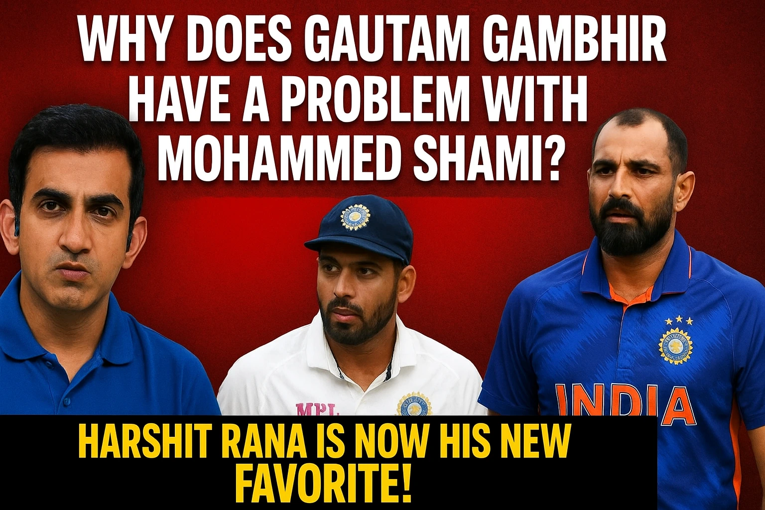Is Gautam Gambhir Biased? Shami Ignored Again While Harshit Rana Gets Another Chance!