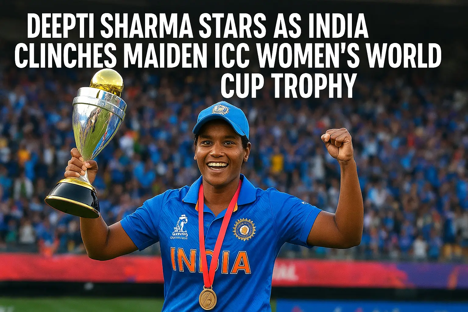 Deepti Sharma Stars as India Clinches Maiden ICC Women’s World Cup Trophy
